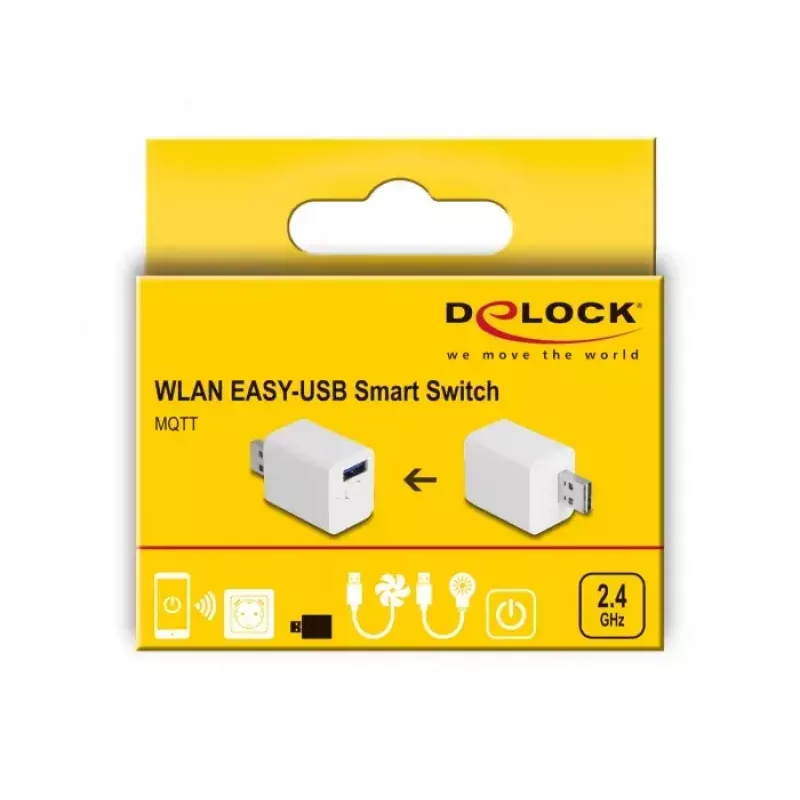 Smart Plug DeLOCK 11828 Indoor Wi-Fi 2A balta