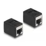 DeLOCK Adapter RJ45 ligzda uz RJ45 ligzdu Cat.6A melns