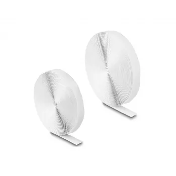DeLOCK āķa-cilpas lente pašlīmējoša G 10 m x P 20 mm balta