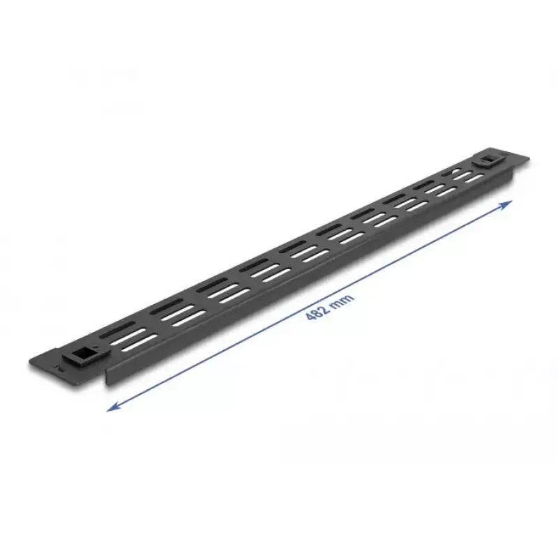 Ventilated Blank Panel DeLOCK 19 collu 66985 Melns Metāls 1U