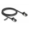 Tīkla kabelis DeLOCK RJ45 spraudnis–spraudnis Cat.8.1 1 m melns