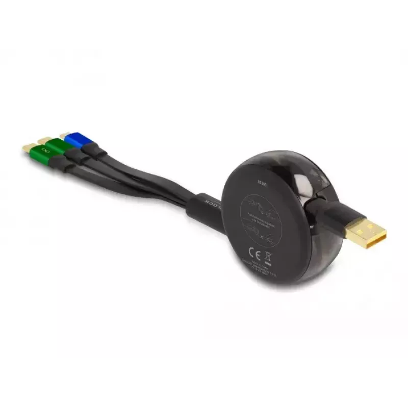 DeLOCK USB 3 in 1 ievelkamais uzlādes kabelis Micro USB 2 x USB Type-C 1,13 m
