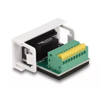 DeLOCK Easy 45 modulis D-Sub 9 kontaktu vīrišķais savienotājs uz spaiļu bloku 22.5 x 45 mm