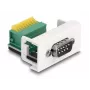 DeLOCK Easy 45 modulis D-Sub 9 kontaktu vīrišķais savienotājs uz spaiļu bloku 22.5 x 45 mm