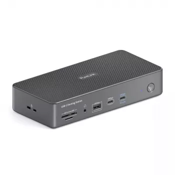 Klēpjdatora dokstacija PureLink VL-D200 vadu pelēka USB strāvas piegāde HDMI 2.0