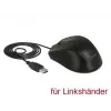 Pele MITEL DeLOCK 12548 kreisās rokas USB Type-A optiskā 2400 DPI 5 pogas melna