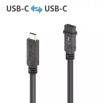 USB kabelis PureLink PI6630-030 USB4 Gen 2x2 3 m USB C Melns