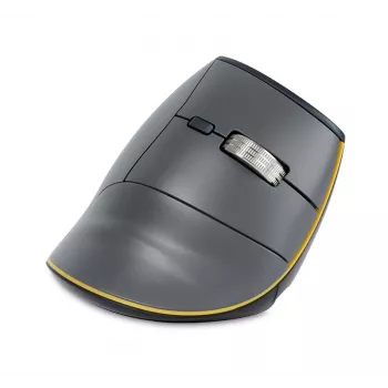 BakkerElkhuizen FastForward pele, labā roka, vertikāls dizains, optiskā, RF bezvadu + Bluetooth + USB Type-C, 500 DPI, pelēka