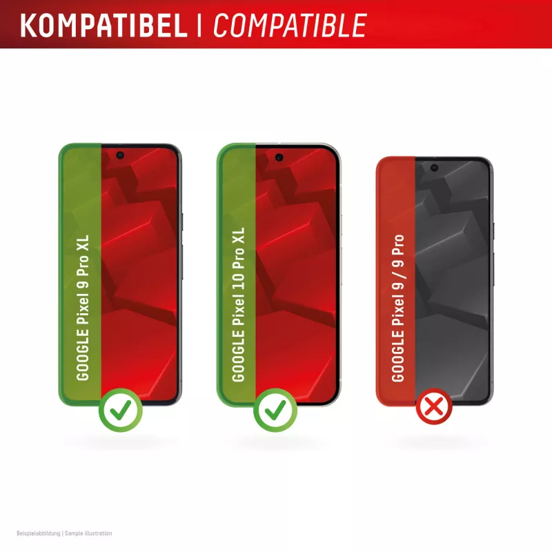 Displex ekrāna aizsargs (10H) Google Pixel 9 Pro XL, Pixel 10 Pro XL, Eco montāžas rāmis, izturīgs pret skrāpējumiem