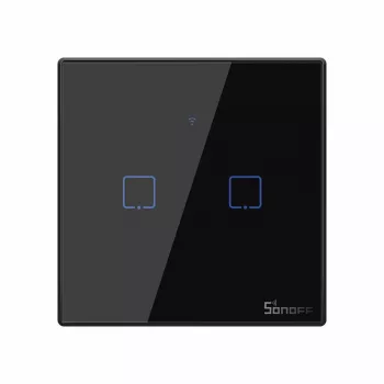 Skārienjutīgs gaismas slēdzis Sonoff T3 EU TX WiFi RF 433 2 kanālu — pie sienas stiprināms viedais slēdzis, ES skārienpanelis