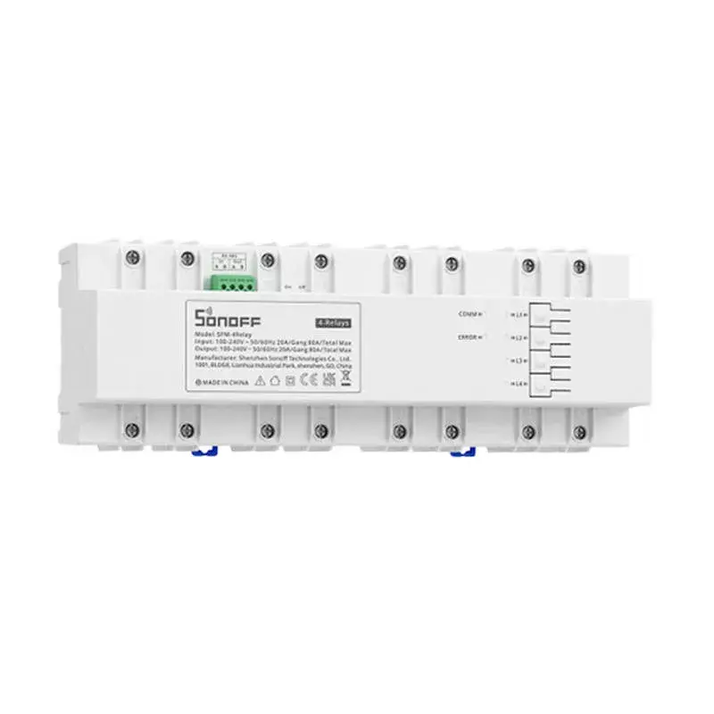Viedais slēdzis Sonoff SPM-4Relay 4 kanālu Wi‑Fi releju modulis 4×20A