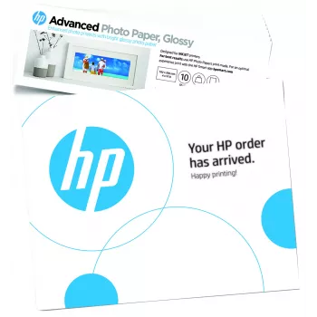 HP Advanced Photo Paper Glossy 65 lb 4 x 12 in. (101 x 305 mm) 10 loksnes