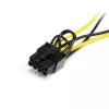 StarTech.com 6in SATA barošanas adapteris no SATA uz 8 kontaktu PCI Express videokartes barošanu
