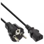 InLine strāvas vads, CEE 7/7 taisns / 3‑kontaktu IEC C13 vīr., melns, 5 m