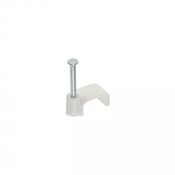 Kvadrātveida kabeļu skava InLine 44020 8mm Balta 100 gab. iepakojumā