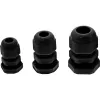 Kabeļu blīvslēgs InLine 44012B neilona IP68 kabeļiem Ø6–12 mm, melns, iepakojumā 10 gab.