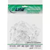 Savienotājs 8P8C RJ45 vīrietis ekranēts apaļajiem kabeļiem, InLine, 10 gab., sudraba