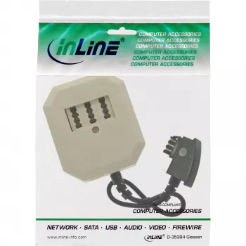 InLine TAE Adapter TAE-F German male / TAE NFF + RJ11 6P4C female 0.2m