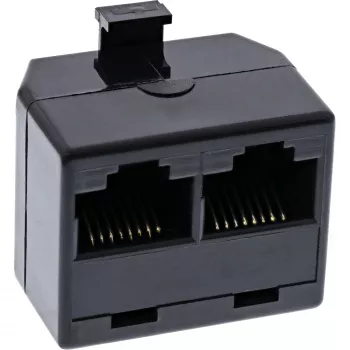 InLine ISDN sadales bloks 1x RJ45 vīr. / 2x RJ45 siev. bez terminējošā rezistora