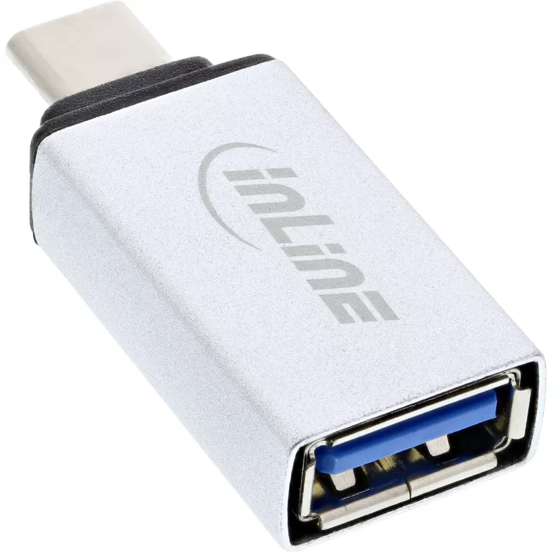 InLine USB 3.2 Gen.2 adapteris, USB-C vīrs uz USB-A sieviete, sudraba