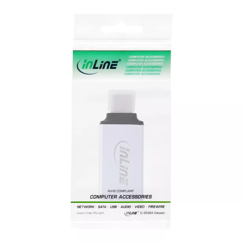 InLine USB 3.2 Gen.2 adapteris, USB-C vīrs uz USB-A sieviete, sudraba