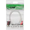 InLine Audio kabelis 2x RCA vīrišķais uz vīrišķais balts / zelts 3m