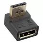 InLine DisplayPort adapteris, DisplayPort vīrišķais / sievišķais, lejupvērsts leņķī