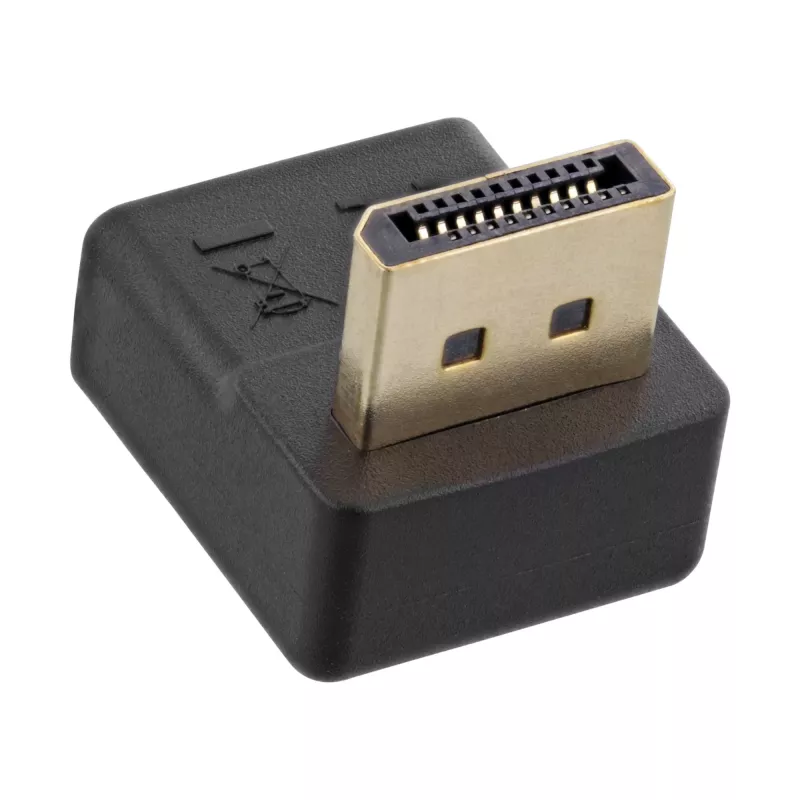 InLine DisplayPort adapteris, DisplayPort vīrišķais / sievišķais, lejupvērsts leņķī