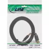 InLine USB 2.0 plakanais kabelis, A tipa vīr. / siev., zeltīti kontakti, melns, 5 m