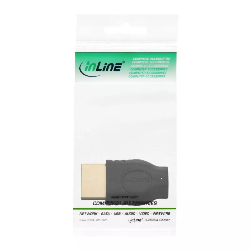 InLine HDMI adapteris HDMI A vīr. / HDMI D siev. apzeltīts 17690A