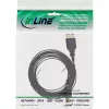 InLine USB 2.0 plakanais kabelis USB Type A vīr. / Mini-B vīr. 5 kontaktu melns/zelta 2 m