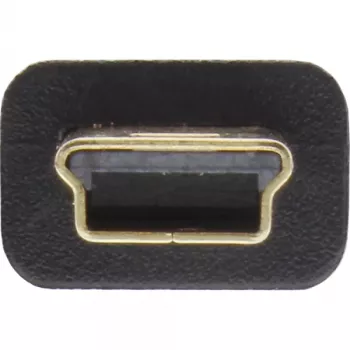 InLine USB 2.0 plakanais kabelis USB Type A vīr. / Mini-B vīr. 5 kontaktu melns/zelts 5 m