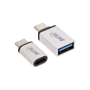 USB-C adaptera komplekts InLine 35809 USB-C vīr. uz Micro-USB siev. USB3.0 A siev.