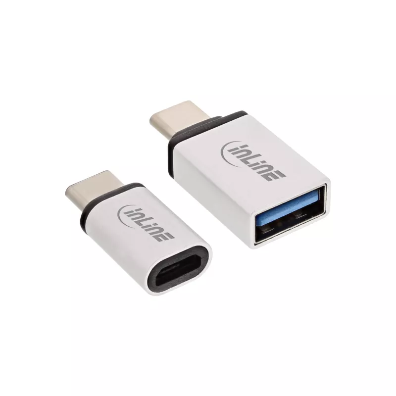 USB-C adaptera komplekts InLine 35809 USB-C vīr. uz Micro-USB siev. USB3.0 A siev.