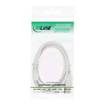 InLine Micro USB 2.0 kabelis, USB Type A spraudnis / Micro-B spraudnis, balts, 2 m