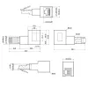 InLine ielāpu vada adapteris Cat.6A, RJ45 vīr./sieviš., leņķveida 90° pa labi