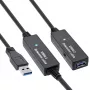 InLine USB3.2 Gen.1 aktīvais atkārtotāja kabelis A tipa vīrišķais/sievišķais, melns, 10m