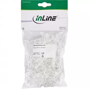 Kabeļu saites (vītņu saites) InLine 26–30 mm, dabiskā krāsā, 100 gab.