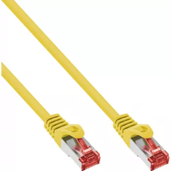 InLine komutācijas kabelis S/FTP PiMF Cat.6 250MHz varš bezhalogēna dzeltens 1.5m
