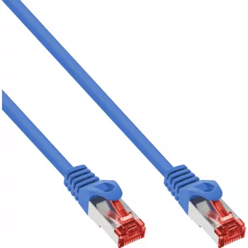 InLine komutācijas kabelis S/FTP PiMF Cat.6 250MHz varš bez halogēna zils 3m