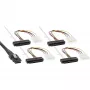 InLine SAS kabelis, Mini SAS SFF-8087/4x SAS SFF-8482+barošana, SAS HDD uz savienotāju 0,75m
