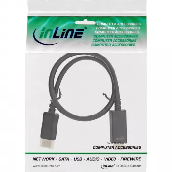 DisplayPort uz HDMI pārveidotāja kabelis InLine 17181I 4K/60Hz melns 1m