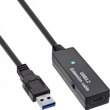 InLine USB 3.2 Gen.1 aktīvais pagarinātājs, USB-A vīr. uz USB-C siev., 5 m