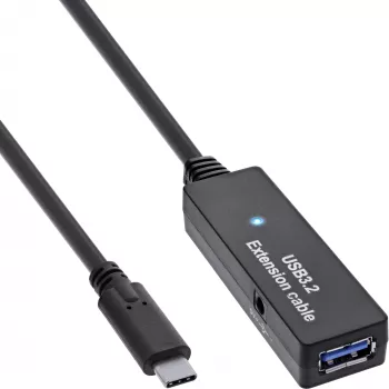 InLine USB 3.2 Gen.1 aktīvs pagarinātājs, USB-C vīrietis uz USB-A sieviete, 5m
