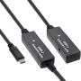 InLine USB 3.2 Gen.1 aktīvais pagarinātājs, USB-C vīr. uz USB-C siev., 10m