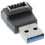 InLine USB 3.2 adapteris, USB-A spraudnis – iekšējā USB-E priekšējā paneļa ligzda