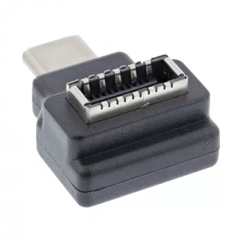 InLine USB 3.2 adapter, USB-C vīriešu savienotājs uz iekšējo USB-E priekšējā paneļa ligzdu