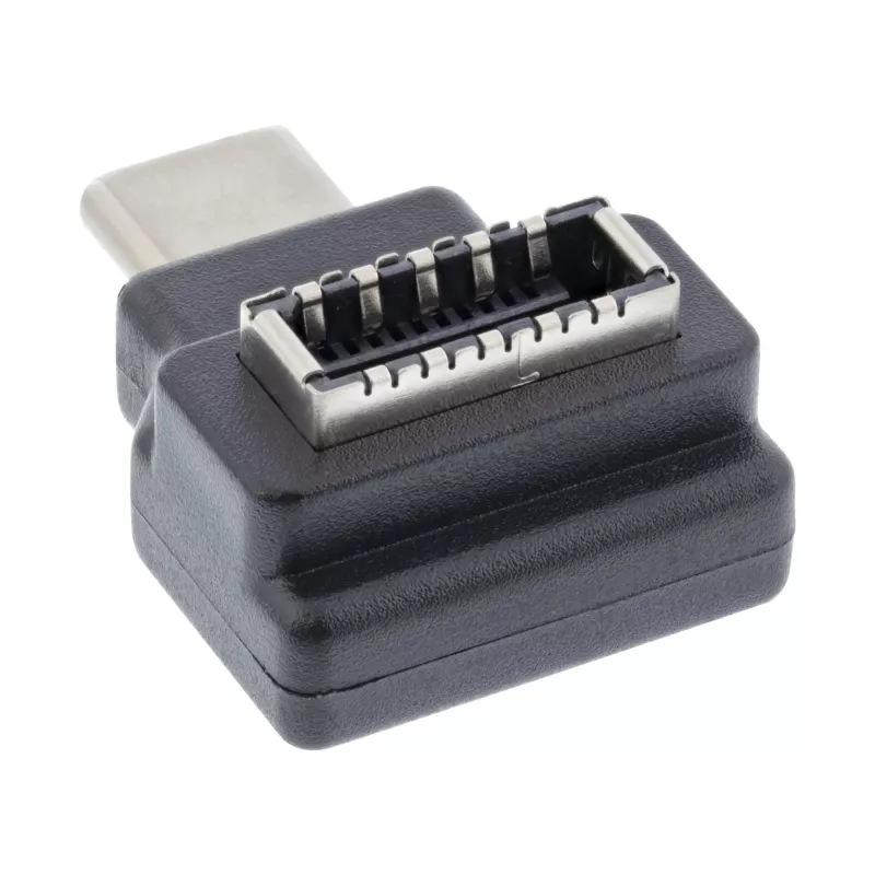 InLine USB 3.2 adapter, USB-C vīriešu savienotājs uz iekšējo USB-E priekšējā paneļa ligzdu