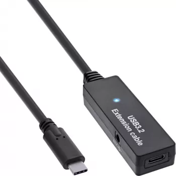 InLine USB 3.2 Gen.1 aktīvs pagarinātājs, USB-C vīr. uz USB-C siev., 5 m