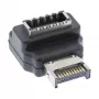 InLine USB 3.2 adapteris, iekšējais, priekšējā paneļa USB-E vīrišķais uz USB-E sievišķo 90°
